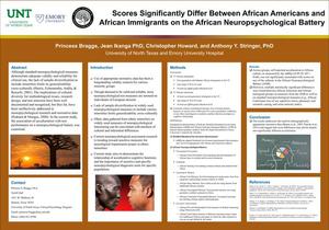 Scores Significantly Differ Between African Americans and African Immigrants on the African Neuropsychological Battery