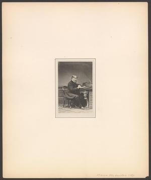 Primary view of [Charles Dickens writing at his desk]