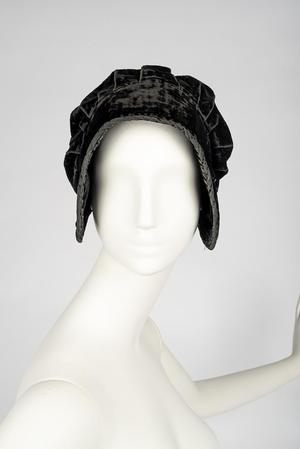Primary view of Black velvet bonnet