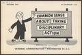 Pamphlet: Common Sense About Taking Disciplinary Action