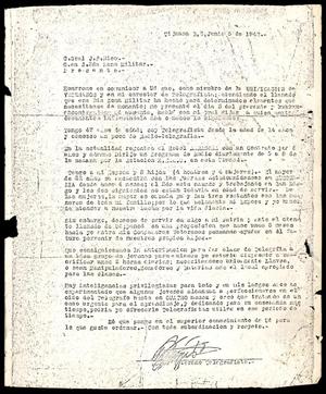 Primary view of [Letter from Pedro J. Gonzalez to J. F. Rico]