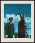 Photograph: [Academy Cadet at the eagle statue]