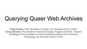 Querying Queer Web Archives