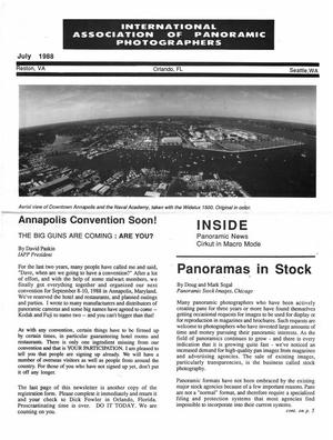 Primary view of object titled 'International Association of Panoramic Photographers [Newsletter], Volume [16], Number [2], July 1988'.