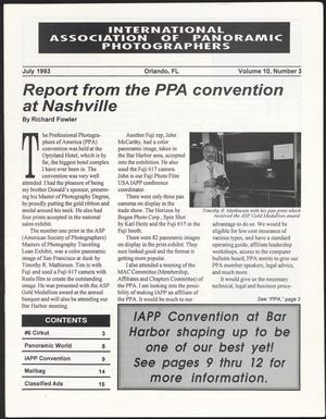 International Association of Panoramic Photographers [Newsletter], Volume 10, Number 3, July 1993