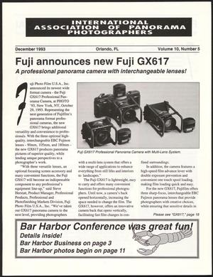 International Association of Panoramic Photographers [Newsletter], Volume 10, Number 5, December 1993