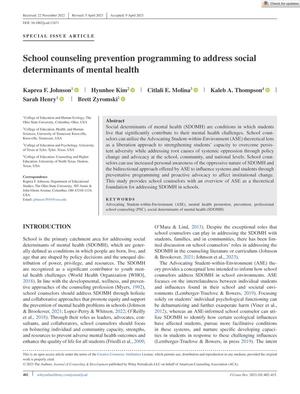 School counseling prevention programming to address social determinants of mental health