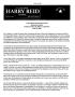 Legal Document: Statements and Testimony - Representative Harry Reid - Regional Heari…