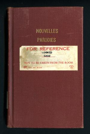 Primary view of Nouvelles parodies bachiques, mélées de vaudevilles ou ronde de table