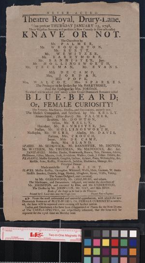 Primary view of [Theatre Royal Playbill]