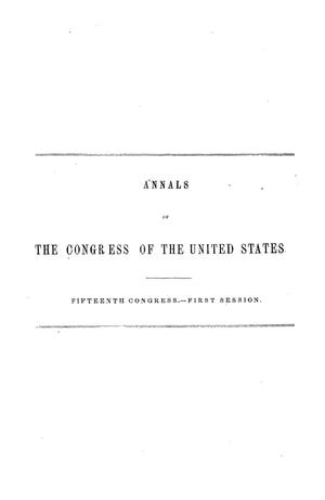 Primary view of The Debates and Proceedings in the Congress of the United States, Fifteenth Congress, First Session, [Volume 2]