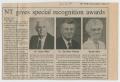 Clipping: [Clipping: NT gives special recognition awards]