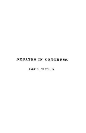 Primary view of Register of Debates in Congress, Comprising the Leading Debates and Incidents of the Second Session of the Twenty-Second Congress