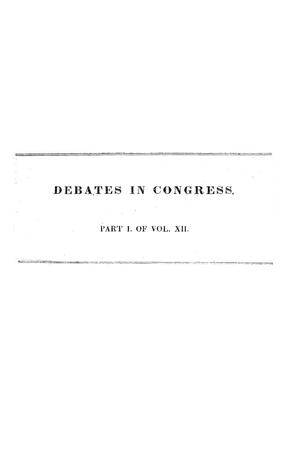 Primary view of Register of Debates in Congress, Comprising the Leading Debates and Incidents of the First Session of the Twenty-Fourth Congress