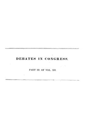 Primary view of Register of Debates in Congress, Comprising the Leading Debates and Incidents of the First Session of the Twenty-Fourth Congress