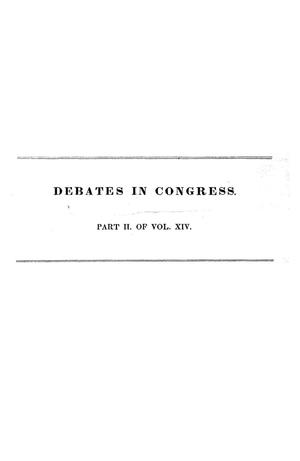 Primary view of Register of Debates in Congress, Comprising the Leading Debates and Incidents of the First Session of the Twenty-Fifth Congress