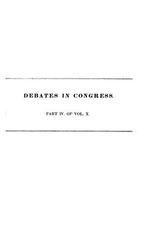 Primary view of Register of Debates in Congress, Comprising the Leading Debates and Incidents of the First Session of the Twenty-Third Congress