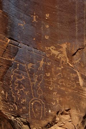 Primary view of Petroglyphs, Kane Creek Road, near Moab, Utah