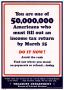 Poster: You are one of 50,000,000 Americans who must fill out an income tax r…