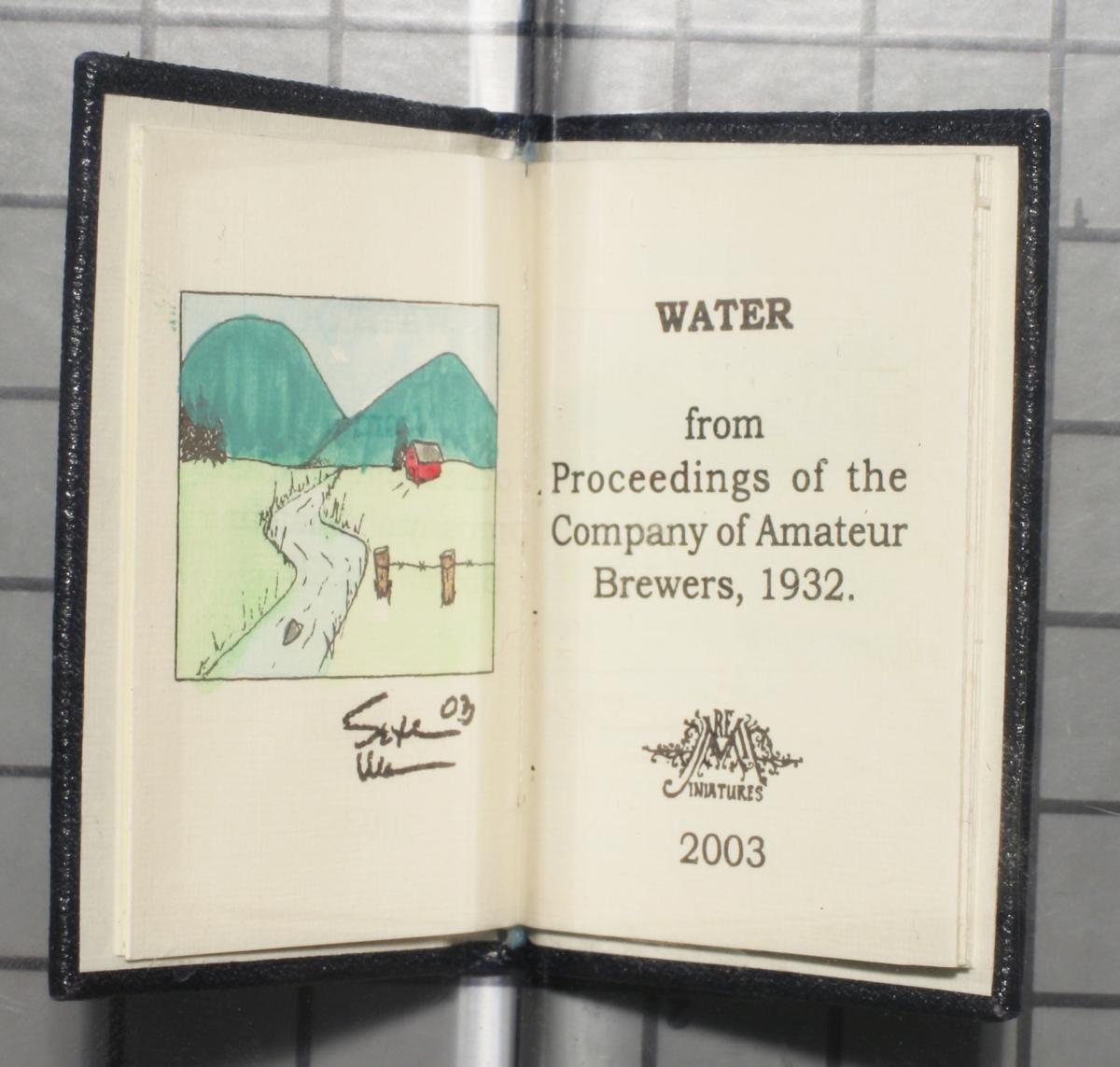 Water: from Proceedings of the Company of Amateur Brewers, 1932
                                                
                                                    [Sequence #]: 3 of 8
                                                