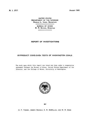 Primary view of Byproduct Coke-Oven Tests of Washington Coals