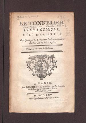 Primary view of Le tonnelier