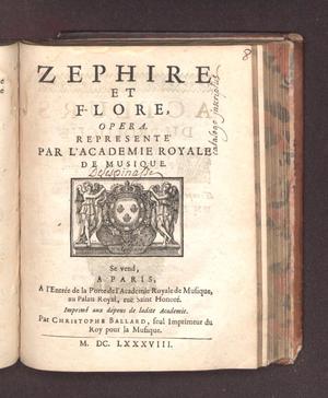 Primary view of Zephire et Flore