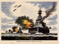 Poster: Battleships of the Royal Navy, steaming in line ahead.