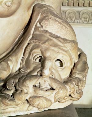 Primary view of Tragic Mask on the Tomb of Giuliano de Medici
