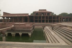 Primary view of Peerless Pool in Fatehpur Sikri Palace Complex