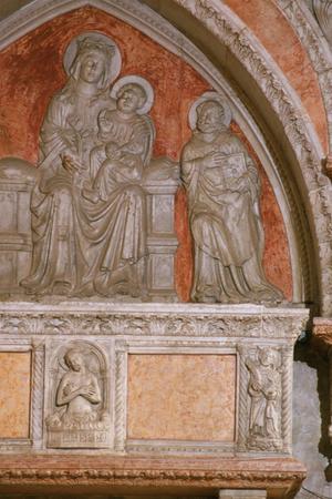 Primary view of Tomb of Doge Antonio Venier's wife, Agnese (d.1410), and daughter, Ursula (d.1411), and granddaughter Petronilla de Toco
