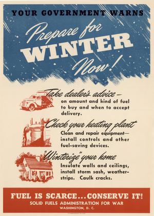 Primary view of Your government warns, prepare for winter now! ....
