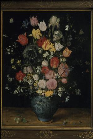 Primary view of Flower Arrangement in Blue Vase