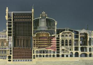 Primary view of Model: Longitudinal Section of the Opera (1:100 scale)