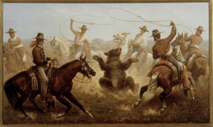 Primary view of Cowboys Roping a Bear