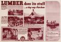 Poster: Lumber does its stuff --a long way from home.