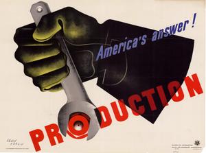 Primary view of object titled 'America's answer! : production.'.