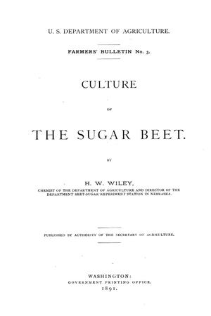 Primary view of Culture of the Sugar Beet.