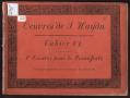 Musical Score/Notation: Oeuvres de J. Haydn, Cahier VI contenant V Sonates pour le Pianoforte