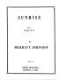 Musical Score/Notation: Sunrise for Organ