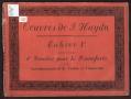 Musical Score/Notation: Oeuvres de J. Haydn, Cahier V contenant V Sonates pour le Pianoforte