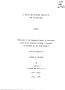 Thesis or Dissertation: A Social and Economic History of the El Paso Area