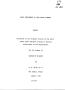 Thesis or Dissertation: Early Settlement of the Concho Country