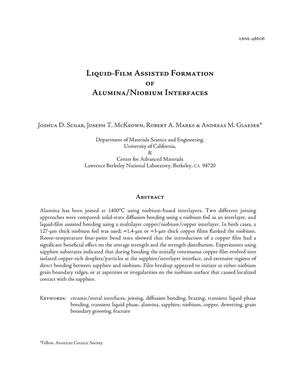 Primary view of Liquid-film assisted formation of alumina/niobium interfaces