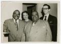 Photograph: Count Basie with Willis Conover, others