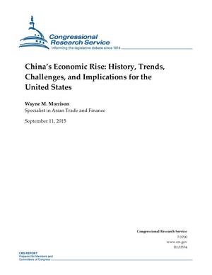 Primary view of China's Economic Rise: History, Trends, Challenges, and Implications for the United States