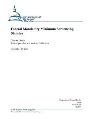 Primary view of Federal Mandatory Minimum Sentencing Statutes