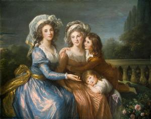 Primary view of Marquise de Pezé and the Marquise de Rouget with Her Two Children