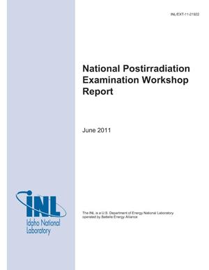 Primary view of National Postirradiation Examination Workshop Report