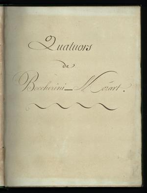 Primary view of Quatours de Boccherini - Mozart - basso